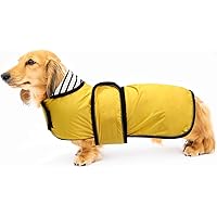 Hunderegenmantel Wasserdicht - Reflektor Jacke Für Dackel & Große Hunde