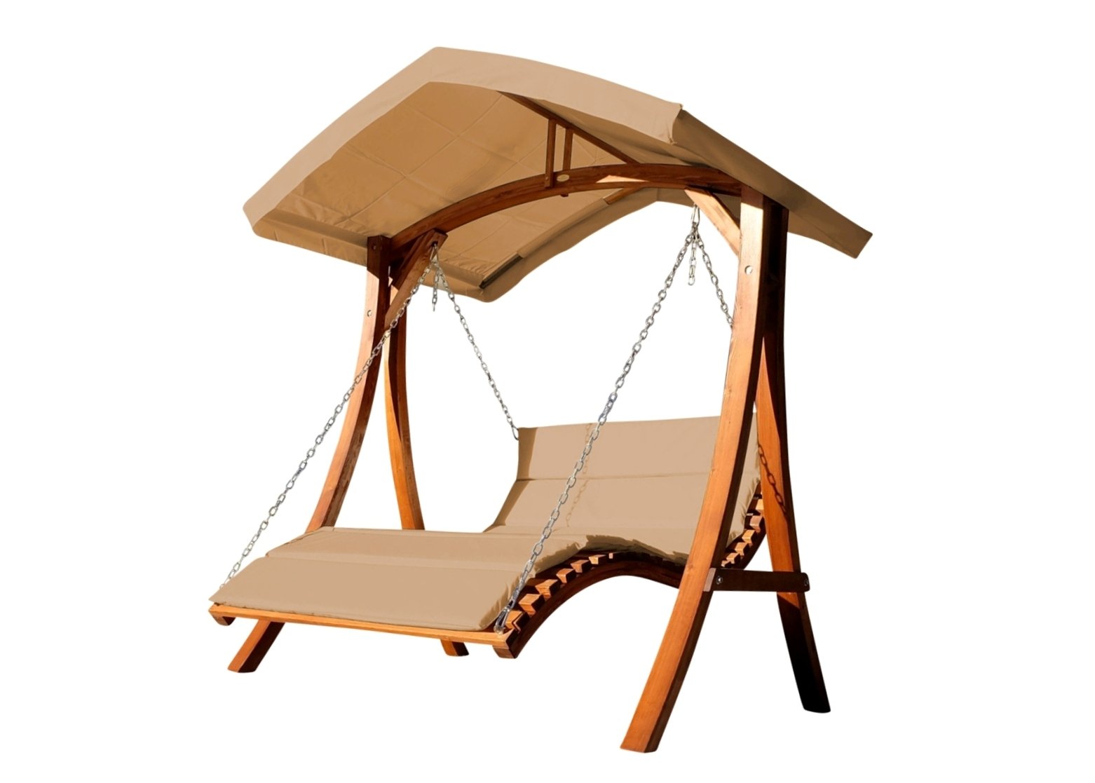 Design Hollywoodliege Doppelliege 'Aruba' aus Holz Lärche mit Dach von AS-S