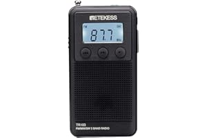 Retekess TR103 Tragbares Klein Radio, FM MW SW Radio, Stereo, MP3 Player, Wiederaufladbarer Batterie
