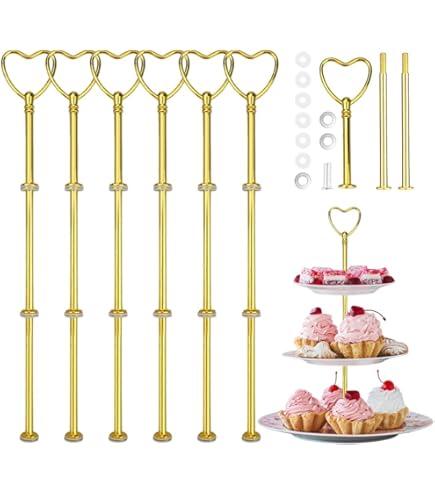 Set Van 4 Etagère Stangen - Metalen Bouwset Voor Etagère Met Boor, 2-3 Etages Voor
