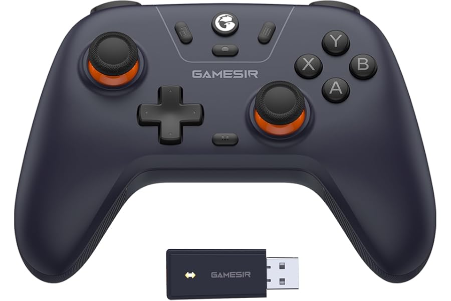 GameSir Nova Lite 2.4g Wireless Controller for Windows PC, iPhone, Android, Switch & Steam Deck, Bluetooth Controller Gamepad with Hall Effect Trigger,Turbo,Rumble Vibration (Dark Purple)