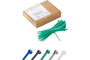 Haus Projekt Confezione da 100 Fascette Verde di Qualità, 100 mm x 2,5 mm, Fascette in Plastica Regolabili Multiuso per Uso Interno ed Esterno, Gestione dei Cavi Elettrici, Fili, Casa, Ufficio