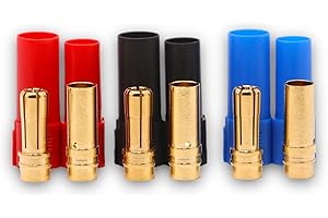 VUNIVERSUM 1 set di 6 connettori ad alta corrente XT150 Premium 7 mm, connettori dorati, connettori a prova di polarità, femmina, rosso, nero, blu, 150 A, batteria Lipo RC saldature di Mr. Stecker Modellbau®