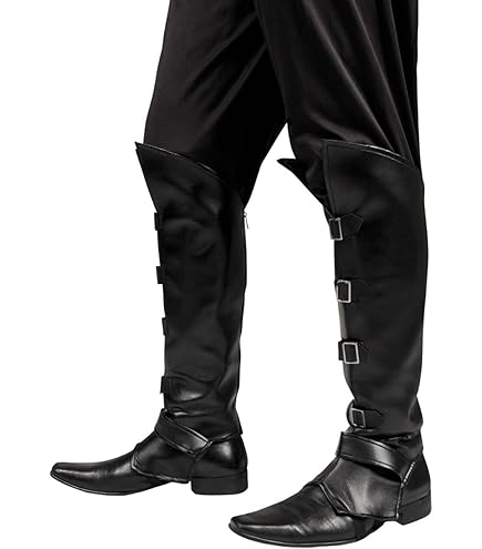 Medieval Boots Men GORGECRAFT 2PCS Medieval Leg Guards Gaiters