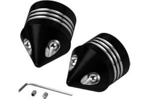 HCmotorku Motorrad Vorderachse Abdeckkappen passend für Harley Touring Electra Road Street Glide Dyna Softail Sportster ab 2008 schwarz