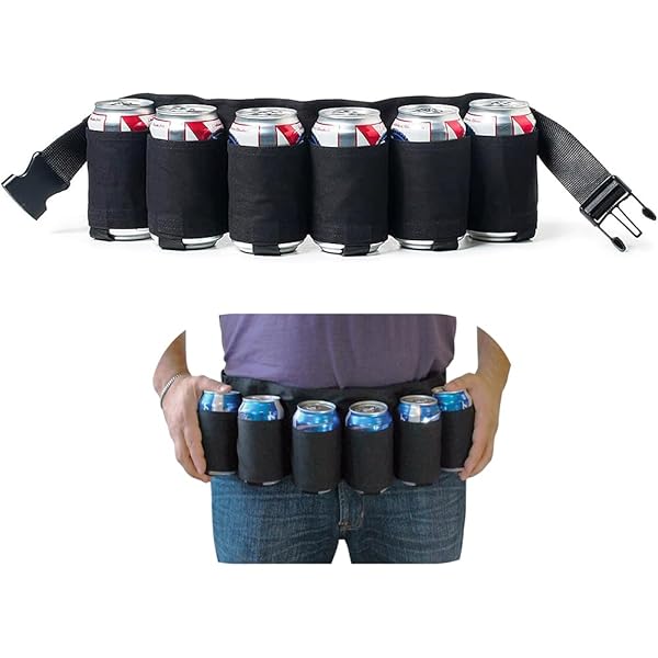 LIOOBO Ceinture à Bière à 12 Poches - Pour L'extérieur, L