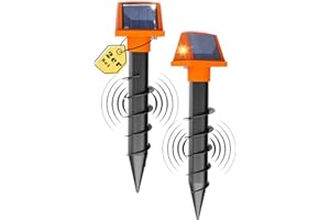 2er Pack Maulwurf Vertreiber Wühlmausschreck Dual Solar-Maulwurfabwehr für den Garten Maulwurfschreck Wasserdicht und Nachhaltig gegen Wühlmäuse & Maulwurf