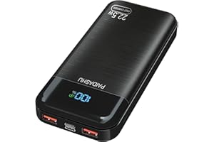 PAIDASHU Batería Externa 27000mAh 22.5W PD3.0 QC4.0 Power Bank Carga Rapida, 3A USB C Cargador Portátil con Pantalla LED, 2 Entradas y 3 Salidas Powerbank para Smartphones, Tablets y más (black1)