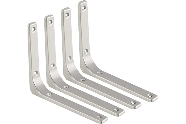 SAYAYO flytande hyllkonsoler, Borstad hyllor stöder i metall, 150mm, 4stk