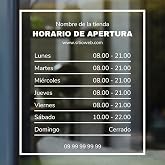 Custom Shop Window Time Label - Design 1