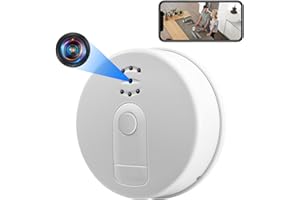 LXMIMI Ukryta kamera WiFi, detektor dymu mini kamera WiFi HD 1080P kamera WiFi, 2,4 i 5 GHz WiFi ukryta kamera szpiegowska z noktowizorem i wykrywaniem ruchu