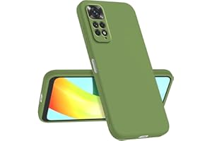 Longstong Funda Compatible con Redmi Note 11 / Note 11S (4G) (6.43"), Delgada Antigolpes Personalizada Diseño Minimalista - Verde Matcha