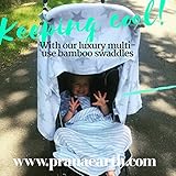 Prana Earth Baby – 2er Set Bambus Erstlingsdecken | Bio Babydecke | Pucktuch & Kuscheldecke Für Mädchen & Jungen | Baby Erstausstattung | Kuschelig & Weich - 2