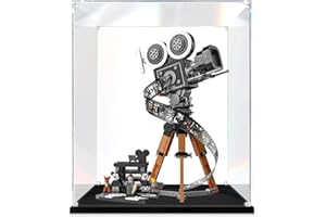 APRILA Acrylic Display Case for 43230 Disney Camera Model, Transparent Dustproof Display Box 3mm, 40 x 30 x 20CM