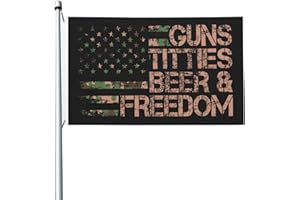 ZHUSEAR Guns Beer & Freedom Bierflaggen Happy Flag für Zimmer, 7,6 x 12,7 cm, Outdoor-Flagge, Innen- und Außenbereich, Dekoration für Haus, 90 x 150 cm, Geschenke für Männer