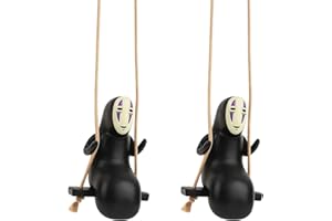 JcvPot Ghibli Merch Anime Figuren, 2er Set Autoanhänger Ohngesicht, Dekoration Für Auto Und Zuhause, Anime Fans