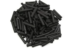 Othmro Lot de 500 gaines thermorétractables industrielles en plastique PE - Longueur : 0,4 cm - Diamètre intérieur 2:1 - Gaine de protection d'isolation pour collage de câbles - Noir