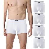 wirarpa Men's Boxer Briefs Soft Cotton Comfortable Slim Fit No Slit Pack of 4
