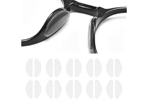 KMKANPO 10 pares 1mm Almohadillas de nariz para lentes,Almohadillas Gafas Nariz de Silicona,Almohadilla de Nariz Adhesiva de Silicona Antideslizante,para Anteojos y Gafas de Sol(Transparente)
