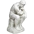 Design Toscano Rodin's Thinker Man Statue, Estate, 63.5 cm, Polyresin, Antique Stone