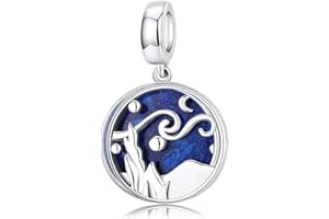 GemKing SCC1432 Blue star S925 Sterling Silver Charm