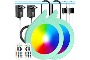 OASHISU 2er LED Poolbeleuchtung Unterwasser für Aufstellpool 20W RGB Einhänge Poolscheinwerfer APP Funktioniert mit Alexa & Google Assistant Magnetisch Poollicht für Stahlrahmen & Stahlwandpool IP68