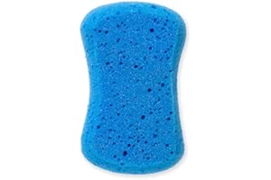 MARTINI SPA MartiniSPA - Hygiene+ - Éponge corps extra douce, 13,5 x 8,5 x 5 cm, polyuréthane avec ions argentés, couleur aléatoire (violet/bleu), 14 g, 1 unité - Made in Italy -