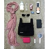 Kinderwagen Tasche Kinderwagen Organizer Mini Wickeltasche Compact Wasserdicht Schwarz 2 in 1 Handtasche - 4