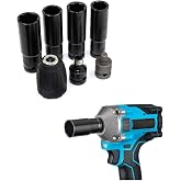Depolife Somun S&ouml;kme Sıkma Torklu Makine I&ccedil;in 4L&uuml; Lokma Seti Mandren Ve Bits Adapt&ouml;r 1/2 Bijon