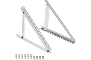 M METERXITY 22 Inch Solar Panel Mounting Brackets Kit, 0 to 90° Adjustable Aluminum Alloy Portable Solar Panel Stand Support Within 100W for Roof/RV/Boat/Off-Grid/Wall