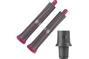 Dxyue 1,2 cala / 30 mm 1 para długich lokówek do stylizacji Dyson Airwrap, z adapterem do suszarki do włosów Dyson przekształca się w lokówkę do lokówki