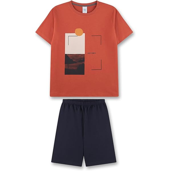 MoFiz Jongenspyjama, korte pyjamaset, tweedelige set, zacht huispak, ronde hals, T-shirt en slaapshort, kinderen, zomer, nachtkleding, 8-18 jaar, maat 128-176, zwart, 152-164