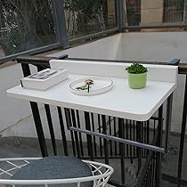 Tavolino Da Balcone Pieghevole Gdmokle - Regolabile In Altezza, Alluminio