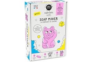 Nailmatic Kids Soap Maker Fabrique de Savon Kitty - Loisir Créatif Kit Fabrication Savon pour Enfant - Kit Savon à Faire Soi Même - Labo Savon DIY Enfant- Activité Manuelle Fille et Garçon