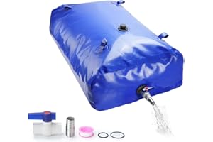 SUKUDON Sac de réservoir de vessie de Stockage d'eau de Baril de collecteur de réservoir d'eau de Grande capacité - Portable et Pliable pour la Livraison d'eau d'urgence, l'irrigation et Plus Encore (350 L)