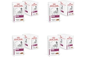 Royal Canin Veterinary Renal | Pack de 4 | 4 x 12 x 100 g | Nourriture Humide pour Chiens | Peut Aider à Traiter Les Maladies rénales chez Les Chiens | Nourriture Humide en Sauce