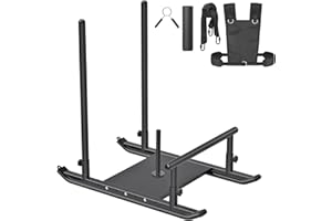 Kipika Slitta per pesi, fitness, allenamento della forza fitness, slitta per allenamento della velocità, attrezzatura per allenamento muscolare e potenza esplosiva, adatta per pesi da 2,5 cm e 5,1 cm