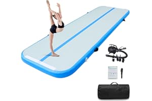 LUBAKED Air Matte Track, Turnmatte Aufblasbar 3/4/5/6m Tumbling Matte 10/20CM Hoch Trainingsmatte Gymnastikmatte Sportmatte Fitnessmatte Yogamatte für Zuhause,Outdoor,Cheerleading