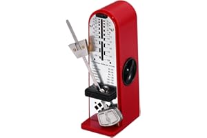 sourcing map Mini Mechanical Metronome,High Accuracy Professional Musical Timer Universal Metronome for Piano Guitar Violin Ukulele Player,Red