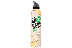 Rabeko Zero Spray de cuisson faible en calories | Naturel | 800 portions, 2 kcal par pulvérisation | Spray pour rôtir, griller et cuire | Sans additifs, sans sucre | Sans gluten et sans lactose 1 x