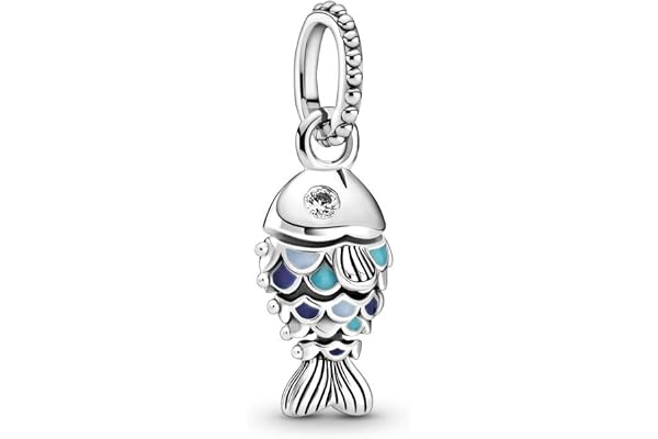 PANDORA 799428C01 Berlock, Silver, Blå, 0.86 x 0.87 x 1.48 cm
