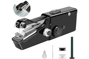 Macchina da Cucire Portatile, focombance Macchina Per Cucire Professionale Mini Elettrica Handheld Sewing Machine per Principianti, Cucitura Rapida adatta per Vestiti, Tende in Tessuto, Fai da te
