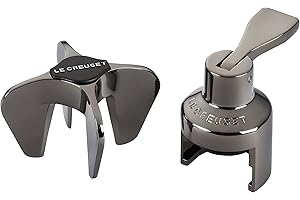 LE CREUSET Sekt-Set (Champagner-Kronenversiegelung & Champagnerstern), Black Nickel