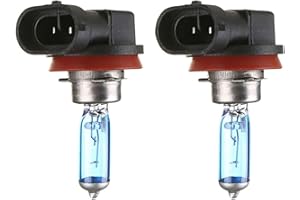 Mintice 2 Piezas Vehículo Brillantes Faros Halógenos H11 Gas Xenón 6000K Lámpara de Luz Halógenas Blanca Bombillas Delanteros Coche de 100W