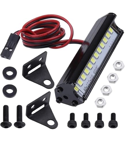 XBERSTAR Kit di luci a LED RC con interruttore di controllo remoto per Arrma Vorteks RC parti di aggiornamento (1 set