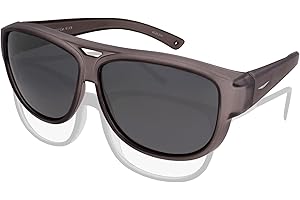 ActiveSol Okulary ochronne El Aviador | okulary lotnika kategorii 4 - ekstra ciemne | polaryzacyjne | UV400 | okulary przeciwsłoneczne dla osób noszących okulary | unisex | szare