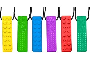 Tilcare Chew Chew Sensory Chewing Necklace - Best for Children or Adults who Like Biting or Autism - Durable and Strong Silicone Chew Toy - Chew Chain for Boys and Girls