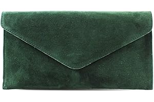 RS.FASHIONS Women's Suede Italian Leather Envelope Clutch bags, Evening bags, suede clutch bags