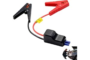 Bärbart 12 V bil-startkabel med reservkrokodilklämmor, intelligent skydd med 500 A, hållbar ABS och koppar, säker starthjälps
