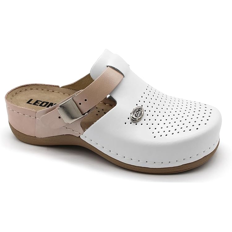 Sabots Femme Confort En Cuir Détails Brillants – 5 Zones Violet